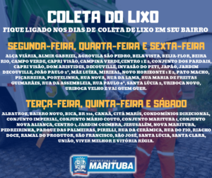Fique ligado nos dias de coleta de lixo em seu bairro