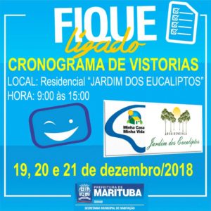 Lista e cronograma de vistorias do Residencial Jardim dos Eucaliptos