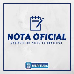 Nota Oficial – Gabinete do Prefeito Municipal de Marituba