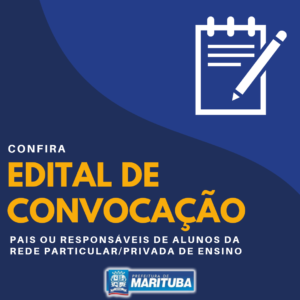 Prefeitura de Marituba e Comem divulgam edital de convocação pais ou responsáveis de alunos da rede particular/privada