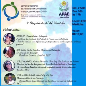 Apae Marituba promove evento alusivo à Semana Nacional da Pessoa com Deficiência Intelectual e Múltipla 2019