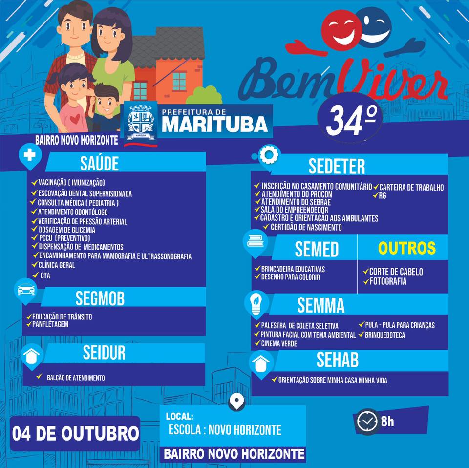 Projeto Bem Viver no Bairro Novo Horizonte