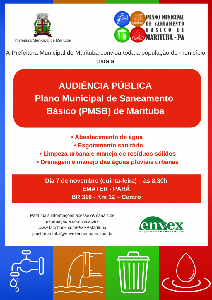 Audiência Pública abordará temas do Plano Municipal de Saneamento Básico