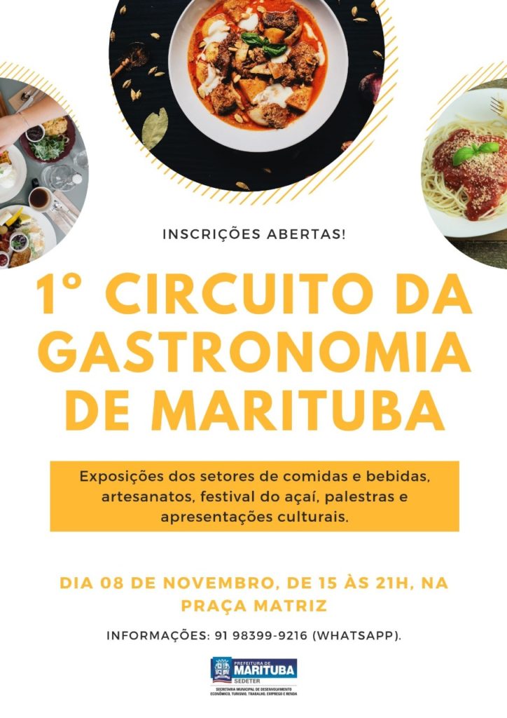Inscrições para o I Circuito da Gastronomia de Marituba