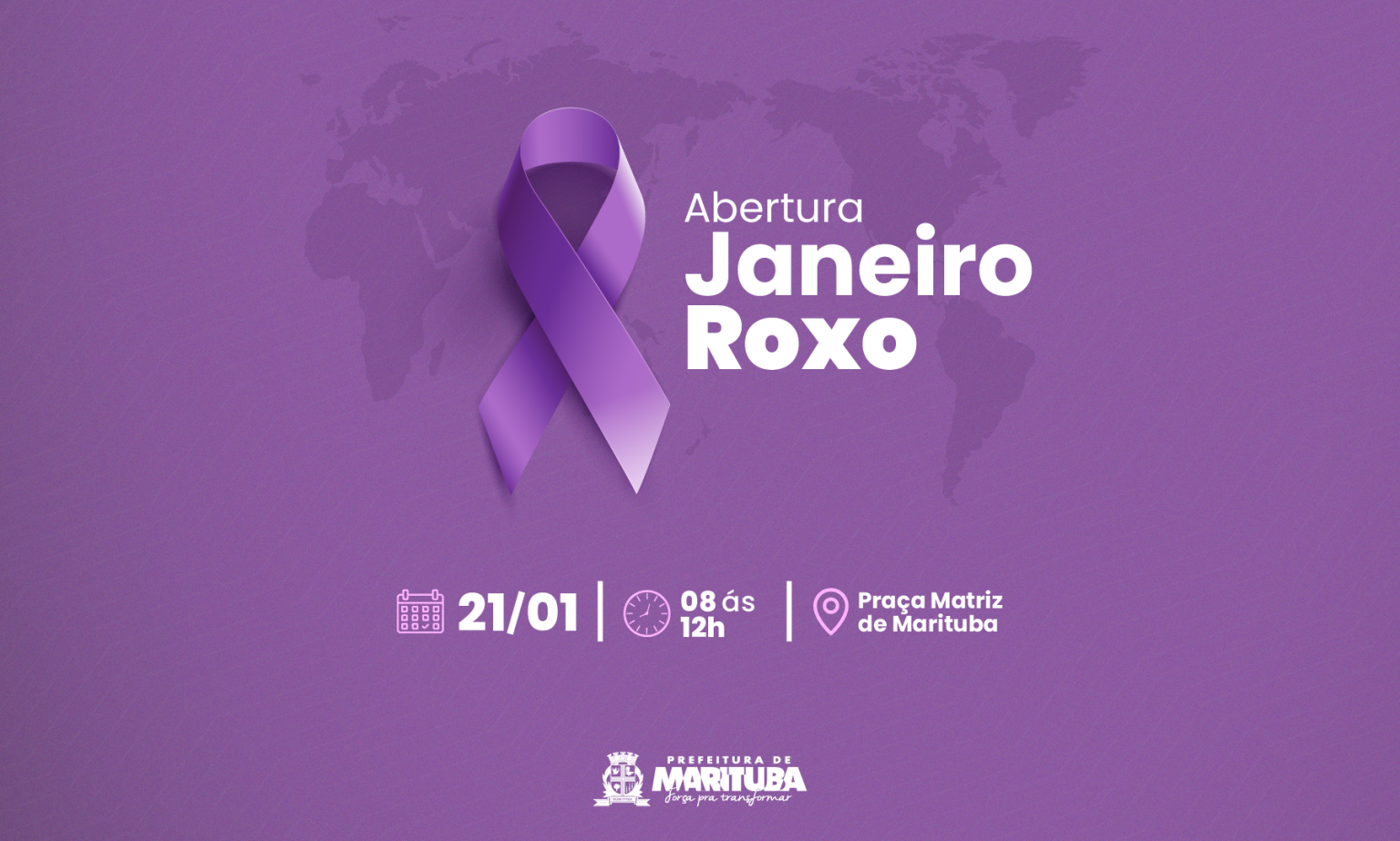 Marituba abre Campanha Estadual do “Janeiro Roxo” neste sábado