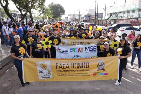 Marituba realiza caminhada “Faça Bonito” em defesa da proteção de crianças e adolescentes